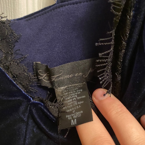 Baudelaire Wiggle Dress in Midnight Blue - La Femme En Noir - Size M - NWT - Picture 4 of 6